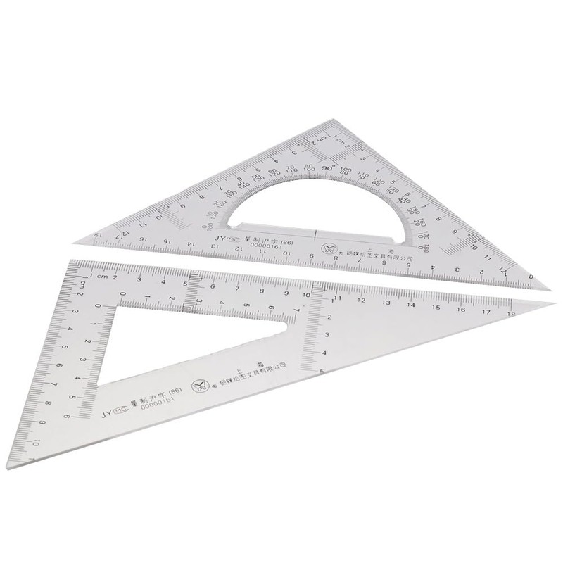 okhobby 2 Pack Triangle Ruler, Acrylic Scale Architectural Drawing Drafting