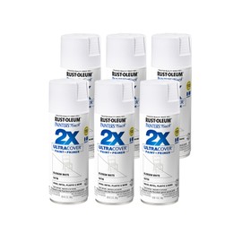 Rust-Oleum Rust-Oleum 249843-6PK Painter's Touch 2X Ultra Cover Spray Paint, 12 oz, Satin Blossom White, 6 Pack