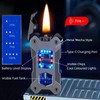 NINSI Smart Kerosene Soft Flame Lighter, Cool Metal Mecha Style