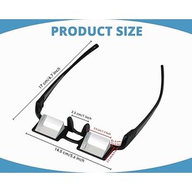 DS. DISTINCTIVE STYLE Lazy Glasses Prism 90 Degree Crochet Glasses Mirror Reading Glasses for Laying Down/Knitting (Lightweight Version for People without Glasses)