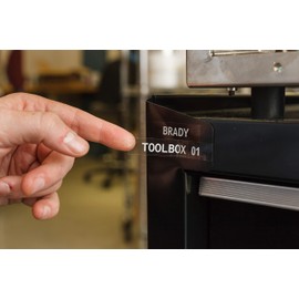 Brady M21-250-430-WT-CL Cartridge, B430 Clear Polyester Material, 0.25" W X 21' L, White on Clear