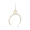 Mud Pie Women's Black Beaded Headband, Ivory, One Size Fits