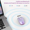 LKV Wireless Bluetooth Mouse, 2.4GHz Slim Purple Mouse with USB
