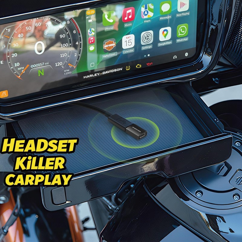MaedHawk Bypass 2.0 Motorcycle CarPlay Bluetooth 5.4 Headset Bypass Adapter