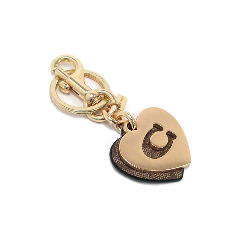Coach 91478 IMKHA Outlet Signature Heart Love Motif Key Ring,