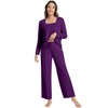 NACHILA Pajamas for Women-Viscose Made from Bamboo, Long Sleeve Pleated