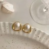 2 Par Elegante Estilo Vintage Pendientes De Perlas
