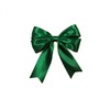 Super Shiny Ribbon Cheer Hair Bow- Alligator Clip (Green)