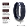 ATNOS Brushed Black Center Polished Beveled Edges Men’s Titanium Wedding