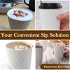16oz Double Wall Ripple White Paper Coffee Cups- Pack of