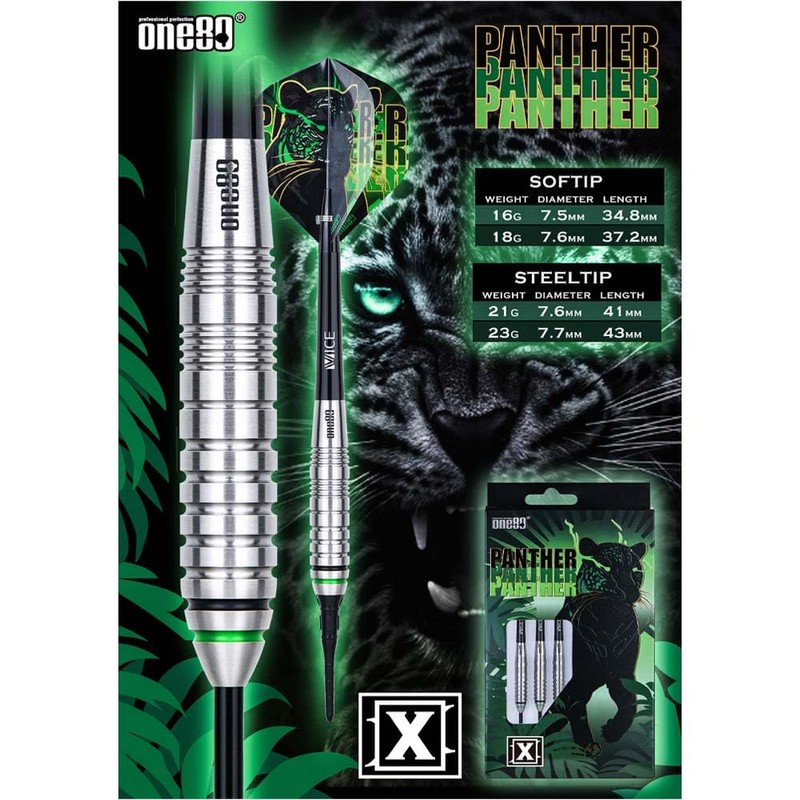 One80 Oneeighty Panther X 2BA 16g Darts Barrel Darts Set