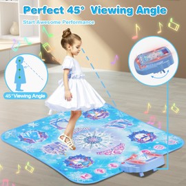 Surelect Dance Mat, 2025 Light Up 8-Button Dance Pad with Wireless Bluetooth, Upgraded Flowing Light Control System with Stands, Kids Toys Music Games Birthday for 3-12 Year Old Boys Girls