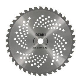 GREENSTAR 40 Tooth Brush Cutter Blade - Carbide Tip Teeth - Cutting Width 255mm - Thickness 1.3mm - Bore 20mm