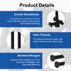 MroMax 6Pcs M8 x 150mm Hex Head Screw Bolt, Carbon