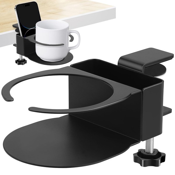 Desk Cup Holder for Coffee Mugs, Tumblers, Water Bottles with