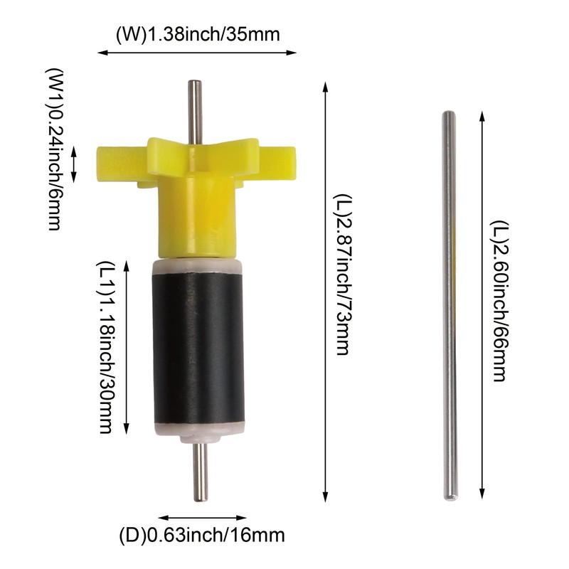 Submersible Pump Rotor Impeller with Shaft and Bearing Replacement Magnetic