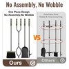 AMAGABELI GARDEN & HOME Fireplace Tools Set 5 Pcs Wrought