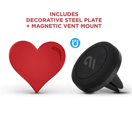Case-Mate Car CM038954 Car Holder Vent Mount + Stylish Magnetic Plate [Wireless Charging Compatible, Good Design, Easy Installation]