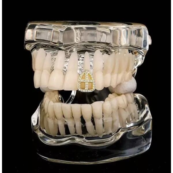 Big Dawgs Bling Open Face Heart Grillz Grill 14K Gold
