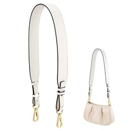 PH PandaHall Verstellbarer Handtaschengurt 76~80cm Geldbörsengurt 39cm Breiter Ledertaschengurt Für Damen DIY Unterarmtasche Handtasche Schultertasche, Weiß
