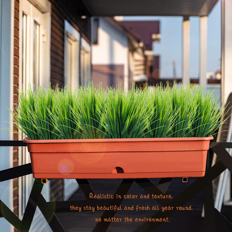 LUZOGA 36 Bundles Fake Wheat Artificial Grass Plant,Wheat Grass Plant-Adjustable