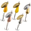 QualyQualy 5Pcs Spinner Bait Set Multi Colored Fishing Spinners Lures