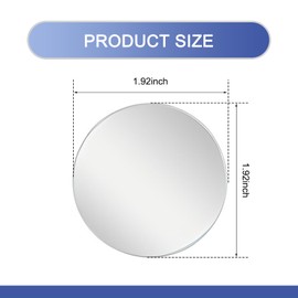 gunroil 2 PCS DM-069 Car Rearview Blind Spot Mirror, 49 mm Diameter 360 Degree ABS Frameless Round Glass Mirror, Durable Car Exterior Mirror Decoration Accessories, Universal for Most Cars (White)