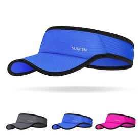 Sukeen Sport Performance Visor hat for Women Men,Lightweight Sun Hats Packable Empty Top Cap for Sun Protection and Outdoor (Royal Blue)