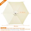 wiipara Parasol Replacement Cover 2 m 2.5 m 2.7 m
