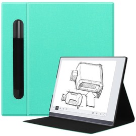 VOVIPO Ultra Slim Book Folio Leather Case with Stand and P-Pocket for Remarkable 2 10.3 2020 Digital Paper-Green