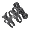 Aluminium Alloy Black Diving Triple Ball Clamp Outdoor Camera Arm
