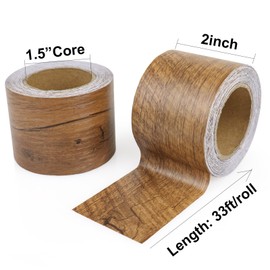 BOMEI PACK Wood Grain Repair Tape in Begonia Wood 2inch X 33ft,Self Adhesive Repair Patch for Furniture, Floors, Cabinets, Windows, Doors, RV, Home Decor and DIY Projects,2 Roll