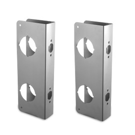 SUMBIN Door Guard Reinforcer for Extra Security to Your Home and Prevent Unauthorized Entry, 2-3/8 Backset and 5-1/2 Door Hole, Repair Doors in Stainless Steel Finish 2PCS