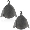 JaGely 2 Pcs Wool Sauna Hat Sauna Accessory Russian Banya