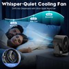 YOSHENMO Desk Fan, Turbo Table Fan for Bedroom, 100-Speed Digital