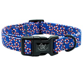 Elegant little tail Dog Collar, Holiday Pet Collar Boy Dog Collar Durable Dog Collars Swim Ring Print Soft Pet Gift Adjustable Dog Collar for Small Medium Large Dogs