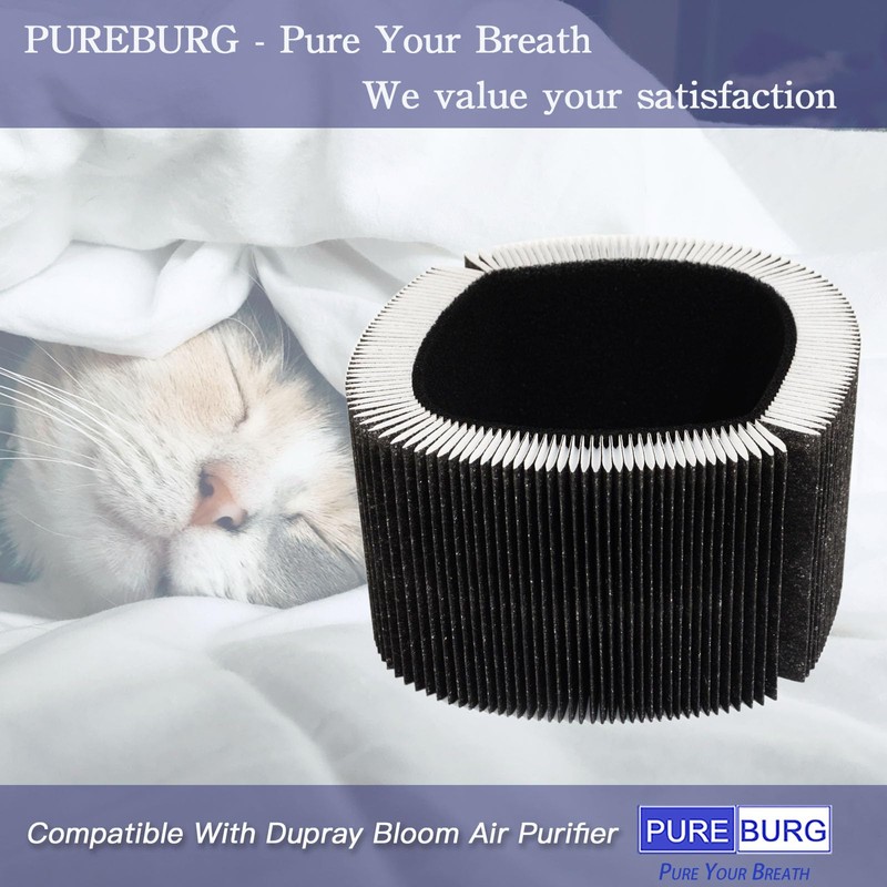 PUREBURG Replacement Filter Compatible With Dupray Bloom Air Purifier,4-Pack H13