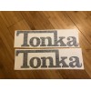 Tonka Truck Logo 12” Black Stickers Decal (set Of 2)