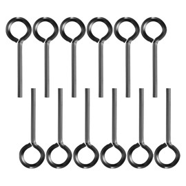 PATIKIL 1/8" Standard Hex Dogging Key, 12 Pack Solid Steel Wrench Door Key with O-Ring Full Loop for Crash Bar, Push Bar Emergency Exit Devices, Black