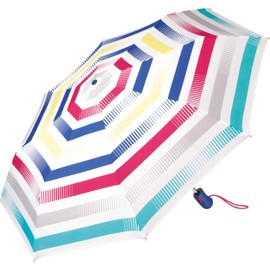 Esprit Easymatic Light Summer Stripes Pocket Umbrella, Bright