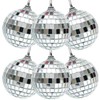 Zenbuff 6 pcs 2.4 Inch Disco Ball Mirror Party Christmas