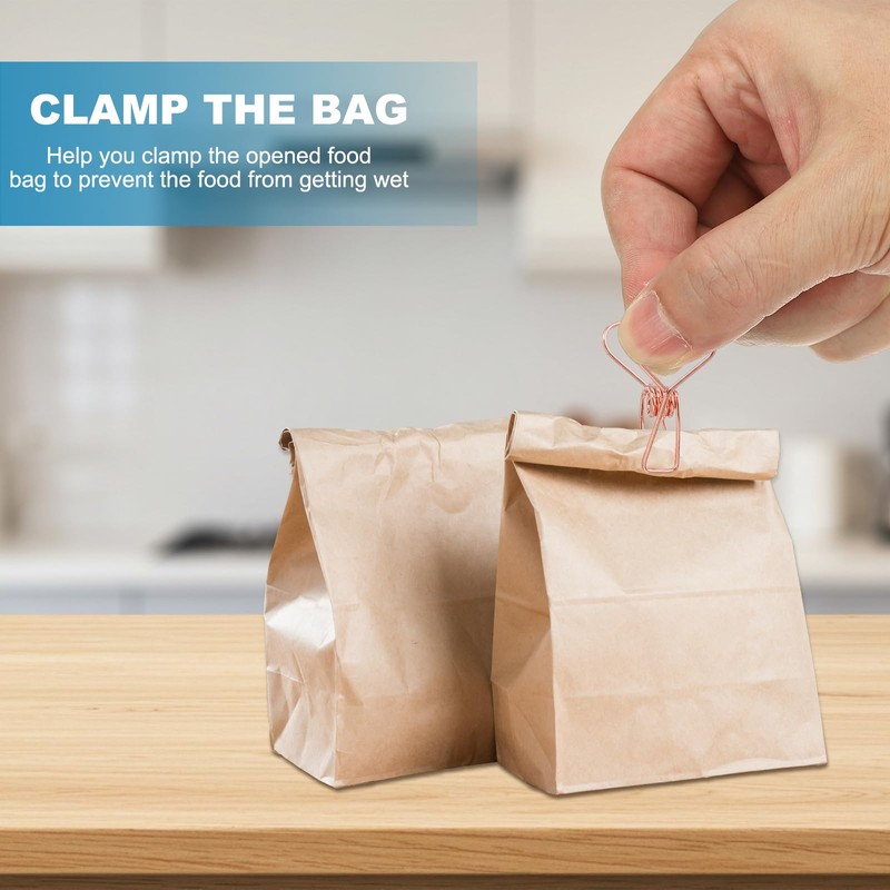 PATIKIL 30Pcs Paper Office Binder Clip, 1.2" Small Metal Wire