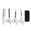 Pet Rabbit Grooming Scissors Stainless Steel Round Tip 4 in