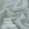 LAMIT Semi Sheer Linen Curtains 54 Inch Length 2 Panels,