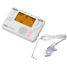 KORG Tuner Metronome TM-70F WH + Tuner Microphone CM-400 WH Set, White