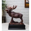 The Emperor Wild Elk Bull Moose Statue Bronze Electroplated Figurine