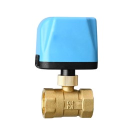 DC12-24V Motorized Ball Valve, 2 Wire Auto Return Setup 1" DN25 Brass Electrical Ball Valve (Normally Closed)