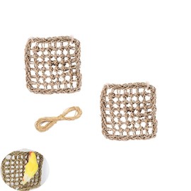 UtySty 2 Pack Bird Toys Foraging Wall Replacement Bird Seagrass Mat Climbing Wall Hanging Mats for Conure Toys Parakeet Shredder Hanging Toys DIY Cockatiel Parrot Lovebird Cage Toys Small Birds