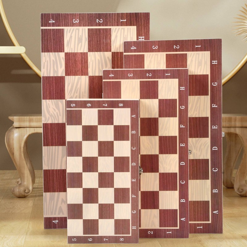 3 In 1 Wooden Chess Checkers Backgammon Set Portable Wooden