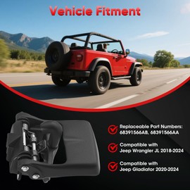 Folding Top Latch 68391566AB Compatible with Jeep Wrangler JL 2018-2024 Gladiator 2020-2024, Latch Hardtop Roof Removal Switch 68391566AA